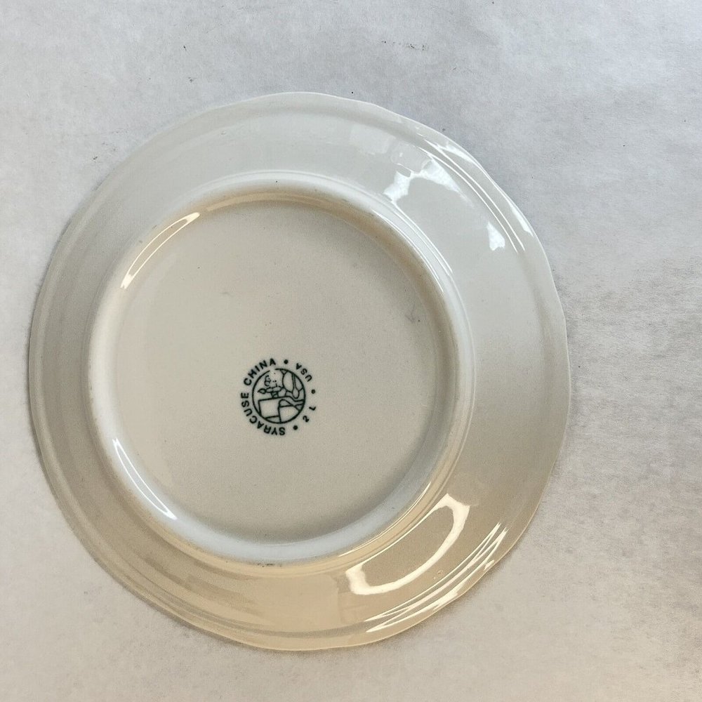 Vintage Syracuse China Restaurant Dinner Plate Grecian Pattern Scalloped 9 Inch - Picture 6 of 6
